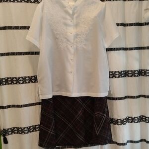 Black Knee-Length A-Line Skirt for Work